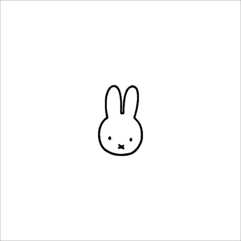 Bunny Stickers, Cute Small Drawings, Bunny Tattoos, Doodle Tattoo, Bunny Drawing, Poke Tattoo, Small Drawings, Nordic Decor, Easy Doodles Drawings