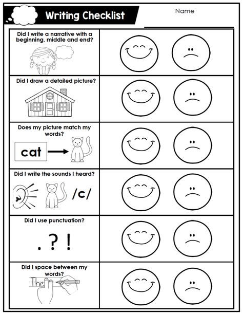 Free Writing checklist for narrative writing Writing Checklist Kindergarten, Kindergarten Writing Rubric, Narrative Writing Kindergarten, Narrative Writing Checklist, Writing Narratives, Writing Rubrics, Paragraph Structure, Kindergarten Writing Activities, Sequence Writing