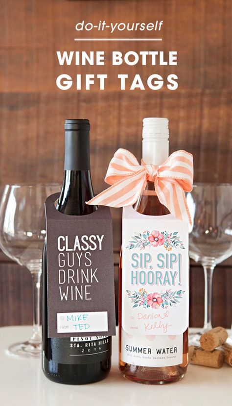 Make Your Own Custom Wine Labels for Free Wine Bottle Tags Template, Wine Tag Template, Diy Wine Labels, Wine Bottle Label Template, Wine Bottle Gift Tags, Wine Label Template, Wine Themed Gifts, Wine Gift Tags, Bottle Gift Tags