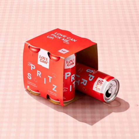 Love Can — Marx Design Ltd Multipack Packaging Design, Soda Can Design, Bottle Shoot, Beer Box, Water Packaging, Drinks Packaging Design, Hard Seltzer, Beer Packaging, Crate Paper