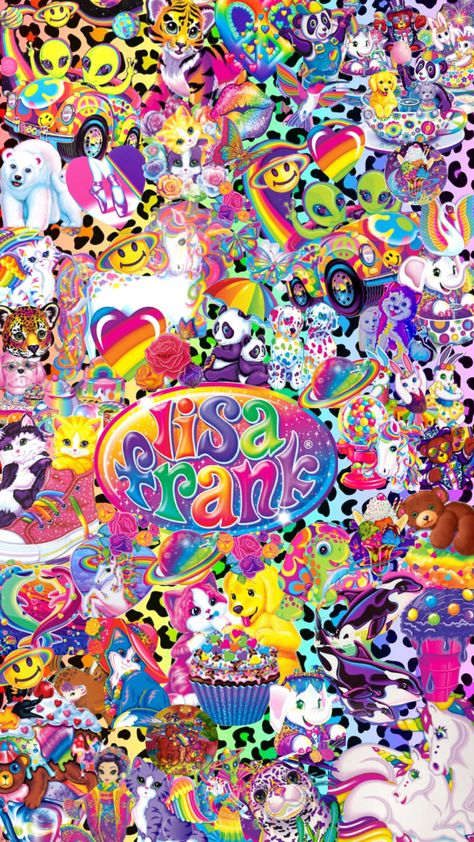 #myfirstshuffle Lisa Frank Folders, Cellphone Background, Kids Memories, Cute Backgrounds For Phones, Rainbow Aesthetic, Iphone Wallpaper Photos, Cute Doodles Drawings, Lisa Frank, Bear Wallpaper