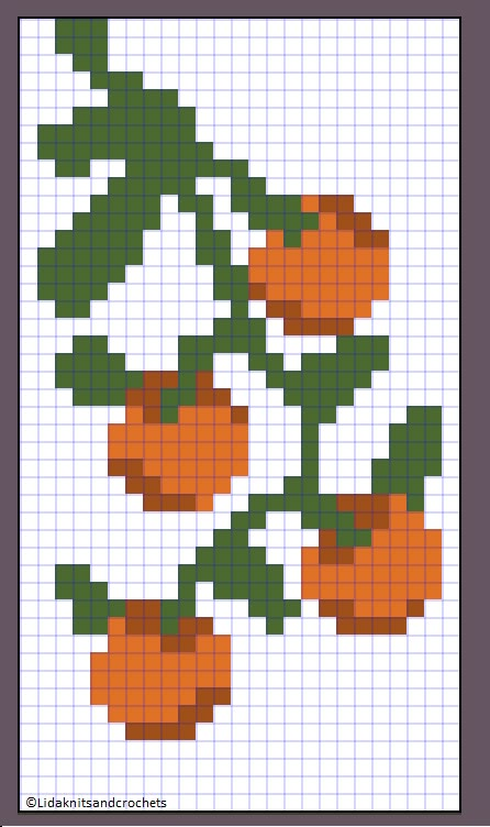 Pixel pattern oranges 25 x 45 Crochet orange pattern Orange Crochet Tapestry, Orange Cross Stitch Pattern, Orange Alpha Pattern, Orange Cross Stitch, Pixel Art Orange, Orange Pixel Art, Acnh Pixel Patterns, Pixel Orange, Crochet Tapestries