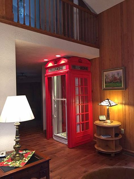 Residential Elevator, درج السلم, Home Elevator, House Lift, Elevator Interior, Elevator Design, Telephone Box, Phone Booth, House Elevation