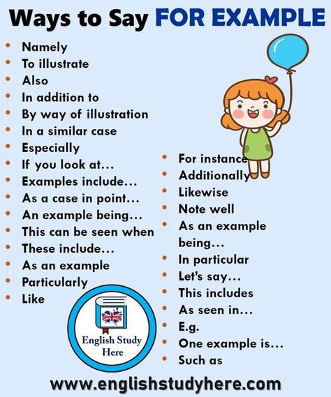 The phrase "for example" is used a lot in the English language. Below, we offer a variety of alternatives to mix it up with the phrase that you can use in written papers or when discussing topics in English. Ways To Say For Example, Other Ways To Say, Essay Writing Skills, English Vocab, Good Vocabulary Words, Good Vocabulary, English Writing Skills, Learn English Vocabulary, English Vocabulary Words Learning