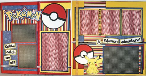 Pokemon Scrapbook, Birthday Scrapbook Layouts, Anniversary Scrapbook, Crystal Mountain, Colorful Palette, Birthday Scrapbook, Kids Scrapbook, Art Hobbies, Scrapbooking Inspiration