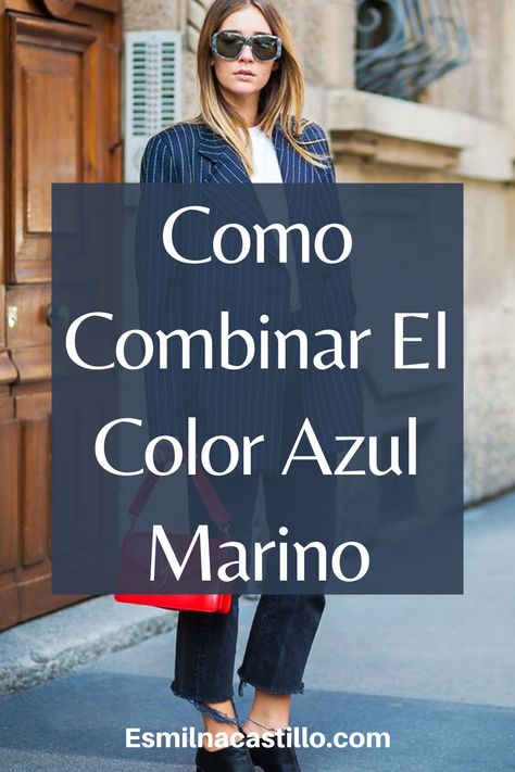 Si su  guardarropa está construido sobre una base de colores neutros como el mío , es probable que tenga muchas piezas azul marino almacenadas en su armario. Al fin y al cabo, más allá del blanco y negro, el azul marino es uno de los tonos más versátiles que puedes llevar. Si bien es un clásico infalible que se usa solo, también complementa una variedad de colores. Entonces, ¿cuáles son los colores que combinan mejor con el azul marino? Blazer Azul Marino Mujer Outfit Casual, Outfits Con Jeans Azules, Outfit Jeans Azul, Outfits Pantalon Azul, Outfits Color Azul, Outfits Con Azul, Outfits Azul, Outfits Con Jeans, Navy Outfit