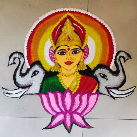 #minglearts #khatrisisters #laxmi #laxmimata #rangoli #latestrangoli #rangoliideas Rangoli Designs Lakshmi Mata, Laxmi Poojan Rangoli Simple, Rangoli Laxmi Design, Laxmi Poojan Rangoli Designs, Rangoli For Mahalaxmi, Laxmipoojan Rangoli Design, Elephant Rangoli Design, Laxmi Mata Rangoli Designs, Laxmi Rangoli Designs