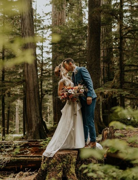 Mt. Rainier Forest Elopement, mountain wedding, boho elopement, woodland wedding inspiration, wedding in the woods, boho brides Churro Cake, Woodland Wedding Inspiration, Redwood Wedding, Forest Elopement, Mt Rainier National Park, Boho Elopement, Mt Rainier, Gettin Hitched, Rainier National Park