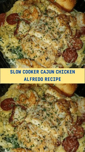 Creamy Cajun Chicken And Sausage Alfredo Pasta, Crockpot Cajun Chicken Alfredo, Slow Cooker Cajun Chicken Pasta, Cajun Crockpot Recipes, Homemade Cajun Alfredo Sauce, One Pot Cajun Chicken Alfredo, Slow Cooker Cajun Chicken Alfredo, Cajun Chicken Alfredo Recipe, Chicken And Smoked Sausage