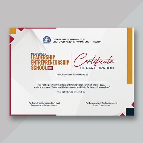 Leadership and Entrepreneurship program Certificate Design Diploma Certificate Design, Graphic Design Certificate, Creative Certificate Design Ideas, School Certificate Design, Certificate Design Ideas, Creative Certificate Design, Certificate Design Inspiration, Creative Certificate, Church Logo Design