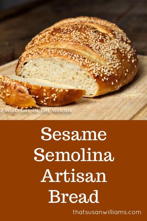 Sesame Bread Recipe, Semolina Bread Recipe, Semolina Bread, Semolina Recipe, Bread Italian, Bread Style, Bread Healthy, German Bread, Homemade Breads