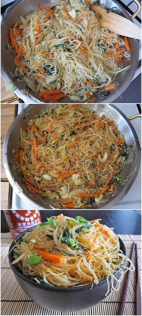 Singapore Noodles, Spicy Curry, Plats Healthy, Vermicelli Noodles, Rice Vermicelli, Noodle Dishes, Asian Cooking, Rice Noodles, Curry Powder