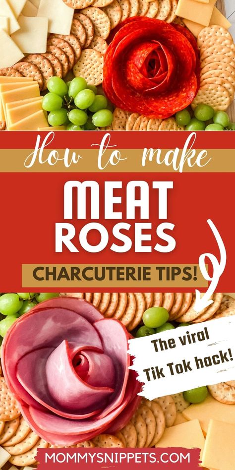 How To Make Meat Roses, How To Make Meat Flowers, How To Make Meat Flowers For Charcuterie, Charcuterie Board Meat Flowers, How To Make Charcuterie Meat Flowers, Meat Flowers Charcuterie, Meat Roses How To, Charcuterie Meat Flowers, Charcuterie Flower Meat