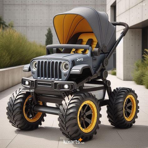 Jeep Shaped Stroller: Strolling in Style, Unveiling the Ultimate Parenting Experience 4 Race Car Bed, Types Of Couches, Luxury Stroller, Creative Beds, Giant Dinosaur, Deep Soaking Tub, Car Bed, Hippie Van, Safari Adventure