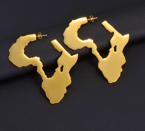 Map Earrings, Africa Earrings, Wedding Earrings Studs, African Map, Wedding Studs, Oversized Earrings, African Earrings, Egyptian Symbols, Map Necklace