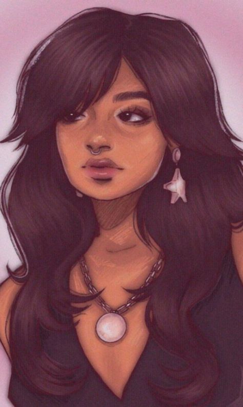 Mexican Women Drawing, Latina Drawing Cartoon, Sketchy Digital Art Style, Poc Character Design Girl, Poc Oc Female, Black Women Fanart, Latina Drawing Art, Hispanic Girl Drawing, Hot Character Art Woman