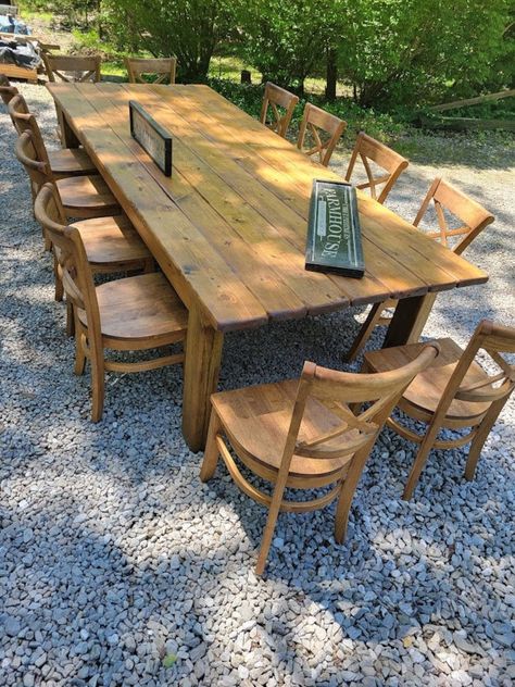 Long Wooden Outdoor Table, Extra Large Outdoor Dining Table, Outdoor Farm Table Patio, Outdoor Long Dining Table, Extra Long Outdoor Dining Table, Rustic Patio Table, Outdoor Long Table Dinner, Homemade Garden Table, 10 Ft Dining Table