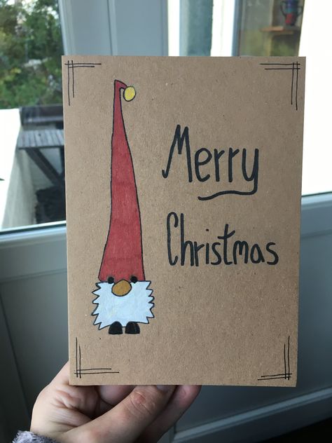 Simple Handmade Christmas Cards Ideas, Easy Diy Christmas Cards Simple, Homemade Christmas Cards Ideas Creative, Christmas Cards Diy Handmade, Homemade Xmas Cards, Xmas Cards Ideas, Christmas Cards Handmade Ideas, Friend Christmas Card, Homemade Christmas Card