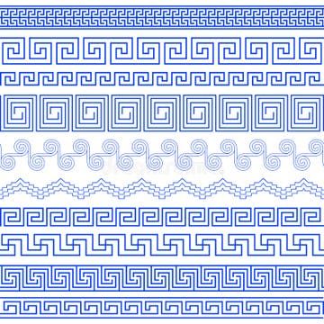 Greek ornament stock vector. Illustration of background - 32247739 Mosaic Illustration, Greek Motifs, Greek Border, Greek Ornament, Line Design Pattern, Greece Blue, Greek Meander, Book Favors, Patterns Illustration