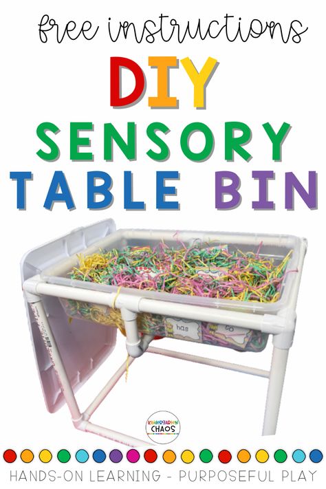 Classroom Center Organization, Table Bin, Diy Sensory Table, Kindergarten Tables, Sensory Bin Ideas, Purposeful Play, Diy Sensory, Preschool Decor, First Day Activities