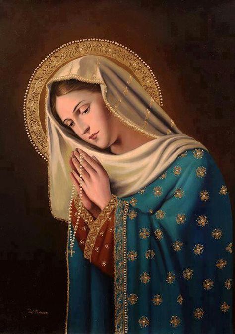 Our Lady of the Rosary Lady Of Rosary, Our Lady Of Rosary, Blessed Mary, Images Of Mary, Religious Pictures, Mama Mary, Queen Of Heaven, Catholic Images, Holy Rosary