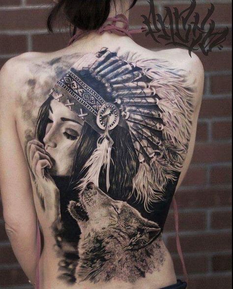 อิติ๋ม Native American Tattoo Designs, Tattoos For Women Small Meaningful, Cool Back Tattoos, Native American Tattoo, Native American Tattoos, Native Tattoos, Girl Back Tattoos, Girls With Sleeve Tattoos, Geniale Tattoos