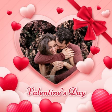 Gradient valentine's day photo frame tem... | Free Vector #Freepik #freevector #frame Valentines Day Frames Design, Happy Valantain Day, Photo Frame Template, Valentine's Day Wishes, Happy Valentines Day Pictures, Valentine's Day Illustration, Foto Frame, Valentines Frames, 2024 Images