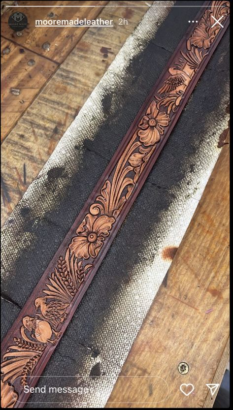 Hand Tooled Leather Belts, Carved Leather Belt, Tooled Belts, Custom Belts, Handmade Leather Work, Custom Leather Work, Tooled Leather Belts, Leather Tooling Patterns, Tooling Patterns