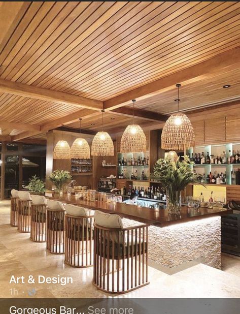 Resto Bar Interior Design, Tulum Restaurants Design, Resto Cafe Design Interiors, Modern Organic Restaurant Design, Bali Style Restaurant Interior Design, Spanish Style Restaurant Design, Tulum Bar Design, Resort Bar Design, Bamboo Restaurant Interior Design