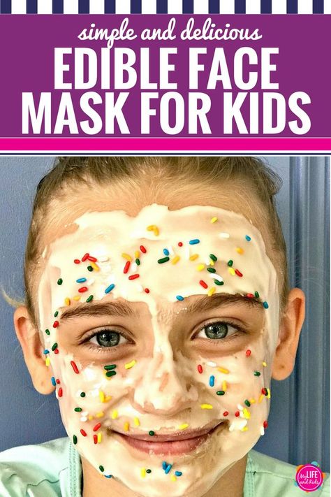 Whether you're throwing a spa birthday party or just want some fun relaxation time with your kids, this DIY edible face mask is sure to make any little girl (or little boy, if we're being honest) super excited for some pampering. Inspired by the Sunny Day preschool series on Nickelodeon, you can follow the simple and easy recipe to make it yourself, or you can just grab a jar next time you're at the grocery store. And it tastes good too! #spaday #kids #parenting #facemask #recipe #edible #AD Homemade Kids Face Mask, Kids Face Mask Spa, Diy Spa Day At Home Kids, Spa Day Preschool, Homemade Face Masks For Kids, Toddler Spa Day, Diy Face Mask For Kids, Kids Spa Day, Spa For Kids