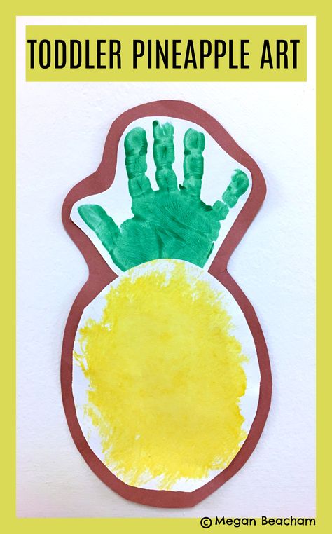 Summer Fruit Crafts For Toddlers, August Craft Ideas For Toddlers, Yellow Toddler Crafts, Hawaii Crafts For Toddlers, Summer Crafts For 1 Year, Summer Fruit Activities For Toddlers, Fruit Art Projects For Toddlers, Preschool Fruit Crafts, Summer Crafts For One Year Olds