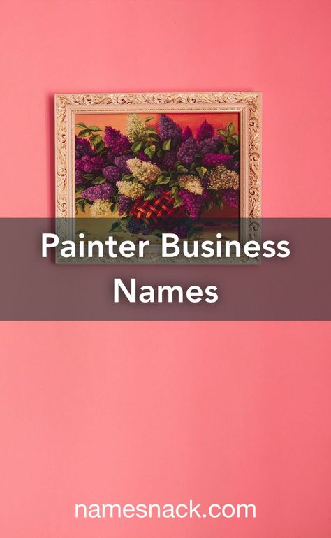 Catchy, professional name ideas for your painting business. Painter Names Ideas, Art Studio Names Ideas, Painting Name Ideas, Pinting Ideas, Buisness Name Ideas, Store Names Ideas, Shop Name Ideas, Painting Business, Free Logos