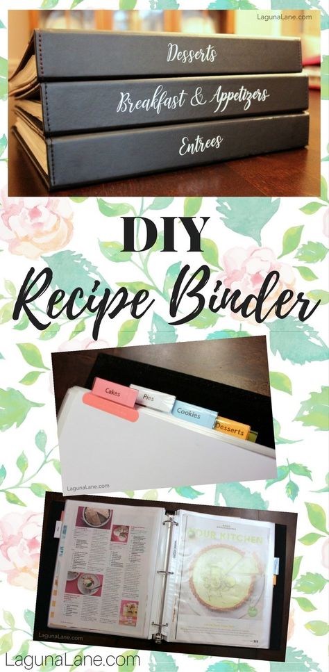 How To Make A Recipe Binder, Recipe Organization Binder, Recipe Binder Printables, Diy Recipe Binder, Recipe Book Ideas, Recipe Organizer, Simple Organization, Diy Cookbook, Family Recipe Book