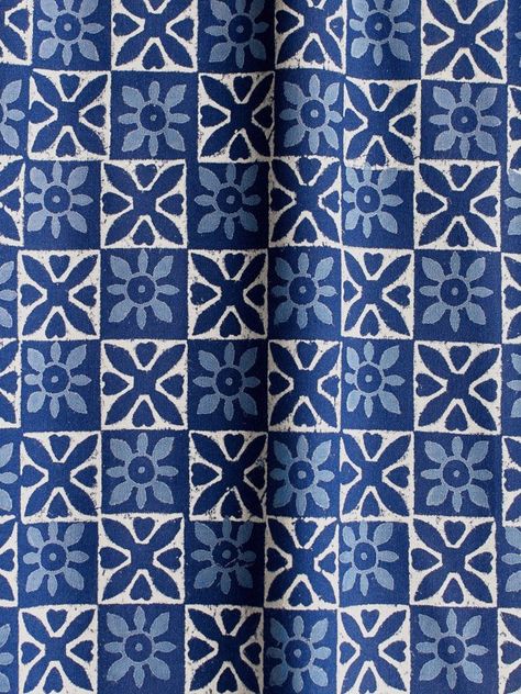 blue block printed fabric made with the dabu process Indigo Bedding, Batik Pillow, Twin Bedspreads, European Pillows, Blue Tablecloth, Blue Duvet, Blue And White Fabric, Starry Nights, Blue Duvet Cover