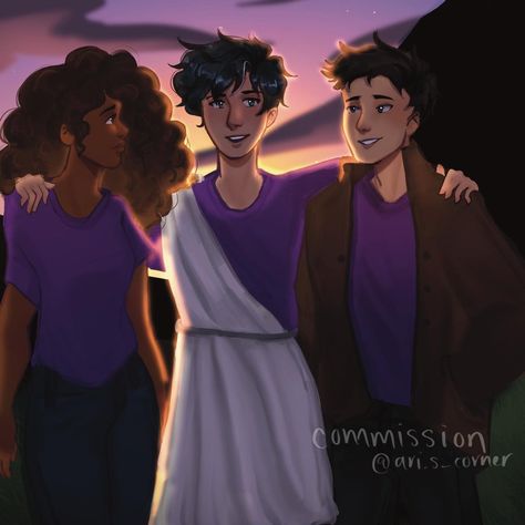 Olympus Aesthetic, Iconic Trios, The Son Of Neptune, Trio Fanart, Hoo Fanart, Pjo Aesthetic, Percy Jackson Fanfic, Pjo Fanart, Son Of Neptune