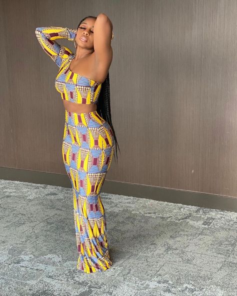 Ankara Two Piece, African Prom Dresses, African Print Clothing, Best African Dresses, African Fashion Skirts, African Inspired Clothing, African Fashion Traditional, African Fashion Ankara, African Fashion Modern