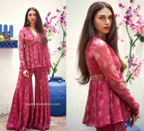 Aditi Rao Hydari in Ridhi Mehra – South India Fashion Aditi Rao Hydari Indian Suits, Aditi Rao Hydari Outfits, Aditi Rao Hydari Casual, Outfit From Scratch Indian, Aditi Rao Hydari Indian Outfits, Prajakta Koli Outfits, Aditi Rao Hydari Indian, Latest Indo Western Outfits For Women, Sabyasachi Gown