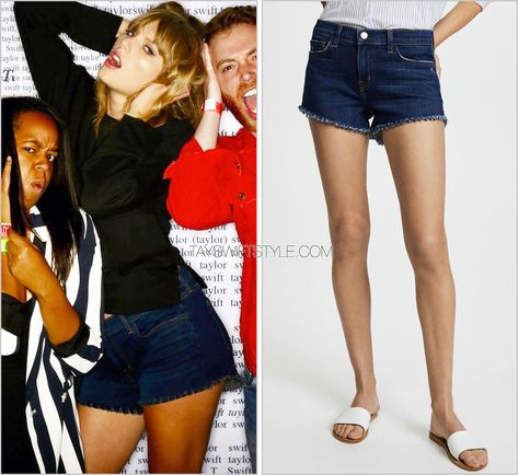 Reputation Tour M&G | Pasadena, CA | May 19, 2018 Thanks @wnderlxnd! L’Agence ‘Zoe Perfect Fit Shorts in Authentique’ - $185.00 I love the textured edging on these short shorts. The flippy hem makes them a little bit more flirty (as if the hemline... Reputation Tour, Mid Rise Jean Shorts, Mid Rise Denim Shorts, Cutoff Jean Shorts, Stretch Denim Shorts, Jean Short, Mid Rise Shorts, High Rise Denim Shorts, Denim Cutoff Shorts