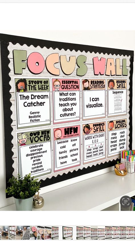 Student Goal Bulletin Board, First Grade Classroom Walls, Ela Focus Wall 3rd Grade, Reading Focus Wall 1st Grade, 3rd Grade Ela Bulletin Boards, Math Focus Wall Second Grade, Benchmark Advance First Grade Focus Wall, Hmh Focus Wall, Elementary Focus Wall