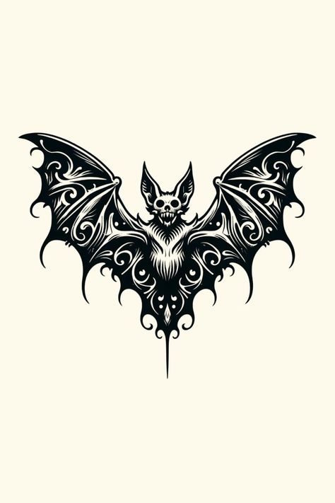 Bat Wings Tattoo Design, Cool Bat Tattoos, Creepy Bat Tattoo, Bat Throat Tattoo, Trad Bat Tattoo, Bat Neck Tattoo, Bat Wings Drawing, American Traditional Bat Tattoo, Bat Sternum Tattoo