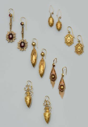 Ancient Earrings, Etruscan Jewelry, Antique Jewelry Victorian, Victorian Accessories, Victorian Jewellery, Wishing Stones, Roman Jewelry, Arts Magazine, Victorian Earrings