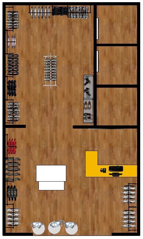 Sport Shop Design Plan, Boutique Floor Plan Store Layout, Boutique Floor Plan, Small Clothing Store Interior, Boutique Layout, Retail Store Layout, Store Plan, Interior Design Layout, Retail Store Interior Design