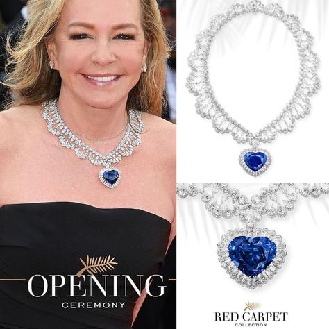 Diamondguide(Susan Javidi) on Instagram: “... ♦️ Chopard necklace in 18k white gold featuring a 60.03 carat heart shaped sapphire and pear shaped diamonds is One of The most…” Chopard Necklace, World Cinema, Chopard Jewelry, Why Her, Couture Gowns, Pear Shaped Diamond, Opening Ceremony, Cannes Film Festival, Jewellery Collection