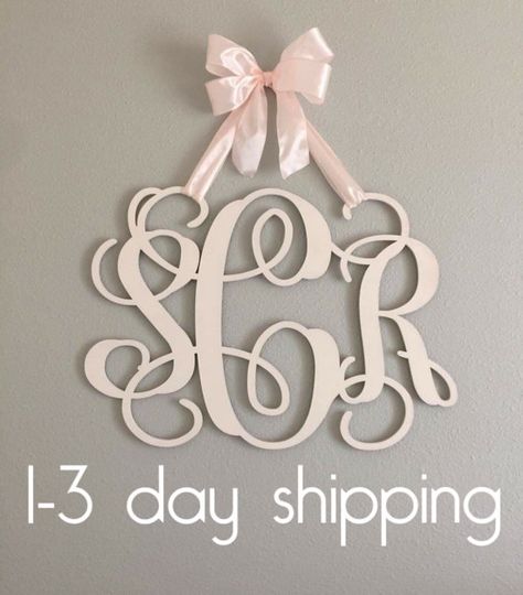 Door Initials, Nursery Letters Girl, Nursery Monogram Wall Decor, Monogram Wood Sign Initials, Wooden Initial Letters Wall Decor, Ava Marie, Monogram Nursery, Baddie Room, Crib Ideas