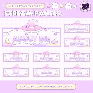 Stream Panels, Ghost Cute, Pastel Halloween, Twitch Stream, Cute Aesthetic, Halloween Ghost, Starry Sky, Digital Drawing, Drawing Illustrations