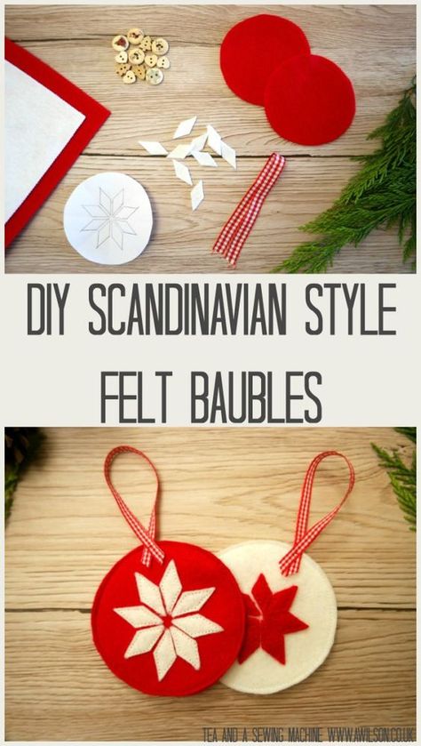 Scandi Ornaments Diy, Swedish Christmas Decorations Diy, Denmark Christmas Decorations, Danish Christmas Ornaments, Danish Christmas Crafts, Scandinavian Felt Christmas Ornaments, Scandi Christmas Decorations Diy, Scandinavian Christmas Crafts, Sewing Christmas Tree