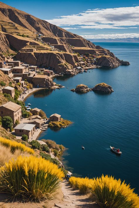 Unveiling the Mysteries of Lake Titicaca 🌊: Culture, History, and Natural Beauty Lake Titicaca Peru, Inca Ruins, Inca Civilization, Underwater Ruins, Peru Culture, Travel Peru, Backpacking South America, Lake Titicaca, Andes Mountains