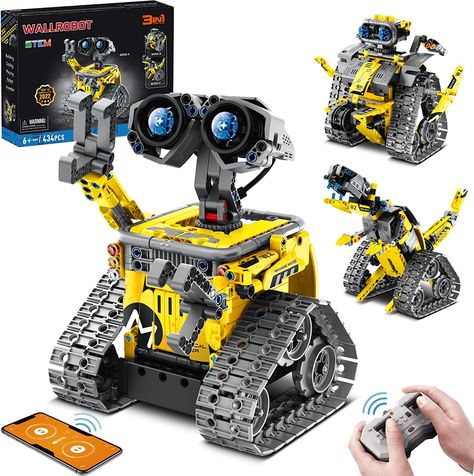 ✔ 【 THE FUN NEVER STOPS WITH 3IN1 ROBOT TOYS 】 The play options never end as each model can be rebuilt into something brand new as often as kids choose. Mibido 3in1 STEM building kit provides 3 different playtime experiences for kids to savor. Introduced robotics and simple coding, offer tremendous flexibility and combine fun with learning. Stem Building, Robot Dinosaur, Stem Projects, Wall E, Robot Toy, Building For Kids, Stem Toys, Dinosaur Toys, App Control