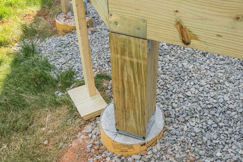 What size support posts should I use for my deck?  We recommend using 6x6 posts instead of 4x4''s because they are stronger and provide more surface area to support beams. Building A Deck Frame, Post And Beam Shed, Deck Building Plans, Shed Plans 8x10, Corner Sheds, Shed Plans 12x16, Gazebo On Deck, Lean To Shed Plans, Deck Framing