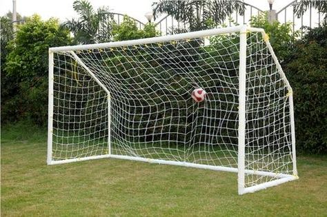 Homemade PVC Soccer Goals Pvc Soccer Goal Diy, Diy Soccer Goal, Soccer Goal Post, Football Goal Post, Hand Ball, Hockey Goal, Soccer Goals, Football Goal, School Goals